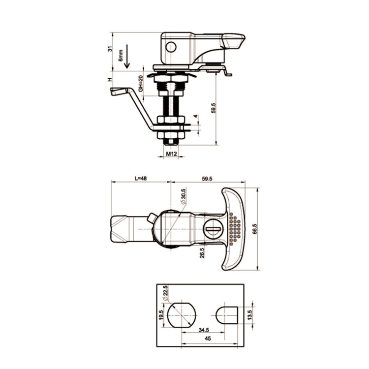 T Maner Blocare de compresie-A7881-1