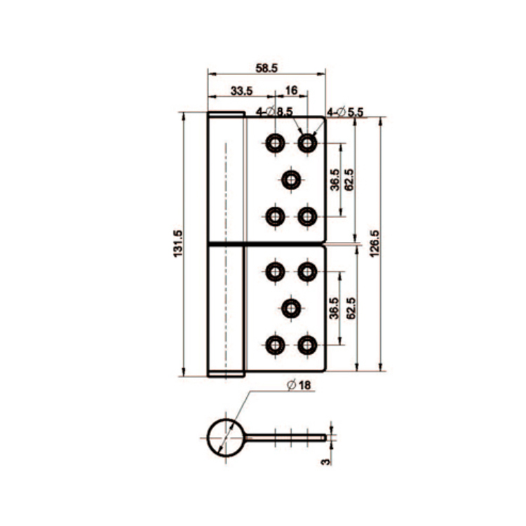 Balama detașabilă încorporată din oțel inoxidabil-B2228-14
