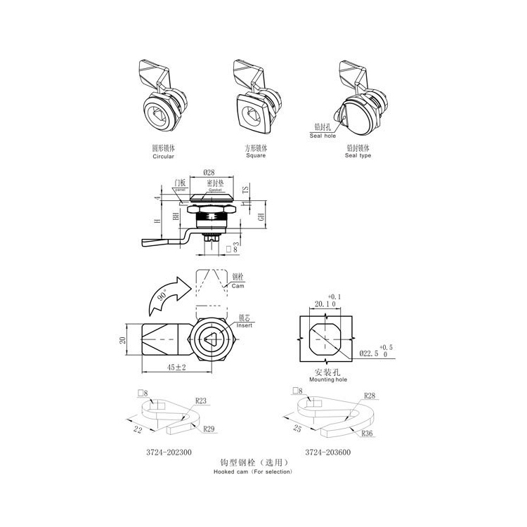 Blocare cu came de tip instrument pentru Track-A601